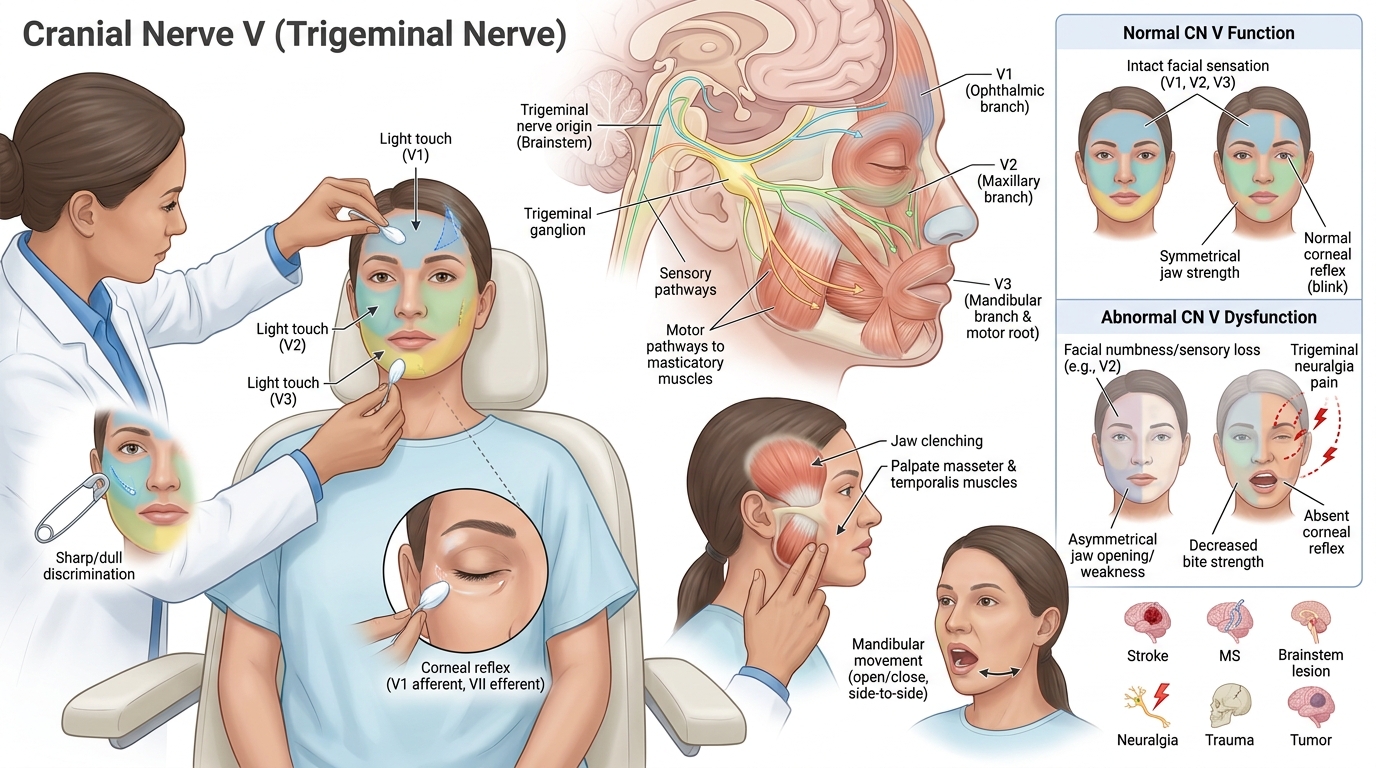 Huntington Disease, Trigeminal Neuralgia, and Guillain-Barré — clinical illustration