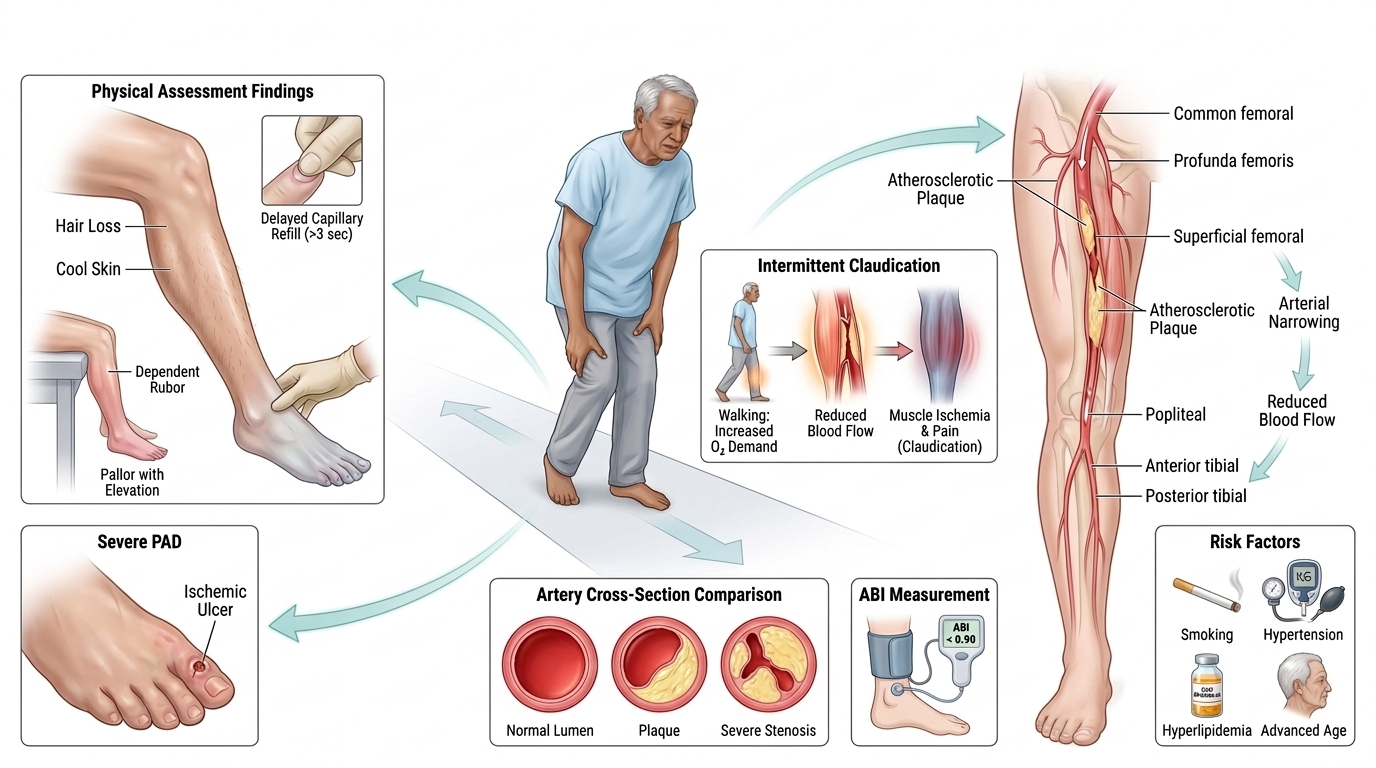 Arterial Vs Venous Ulcers — clinical illustration