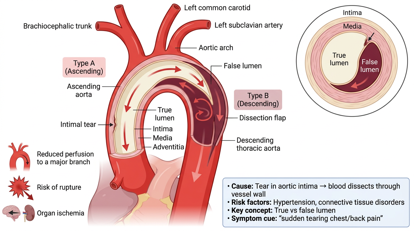 Aortic Dissection — clinical illustration