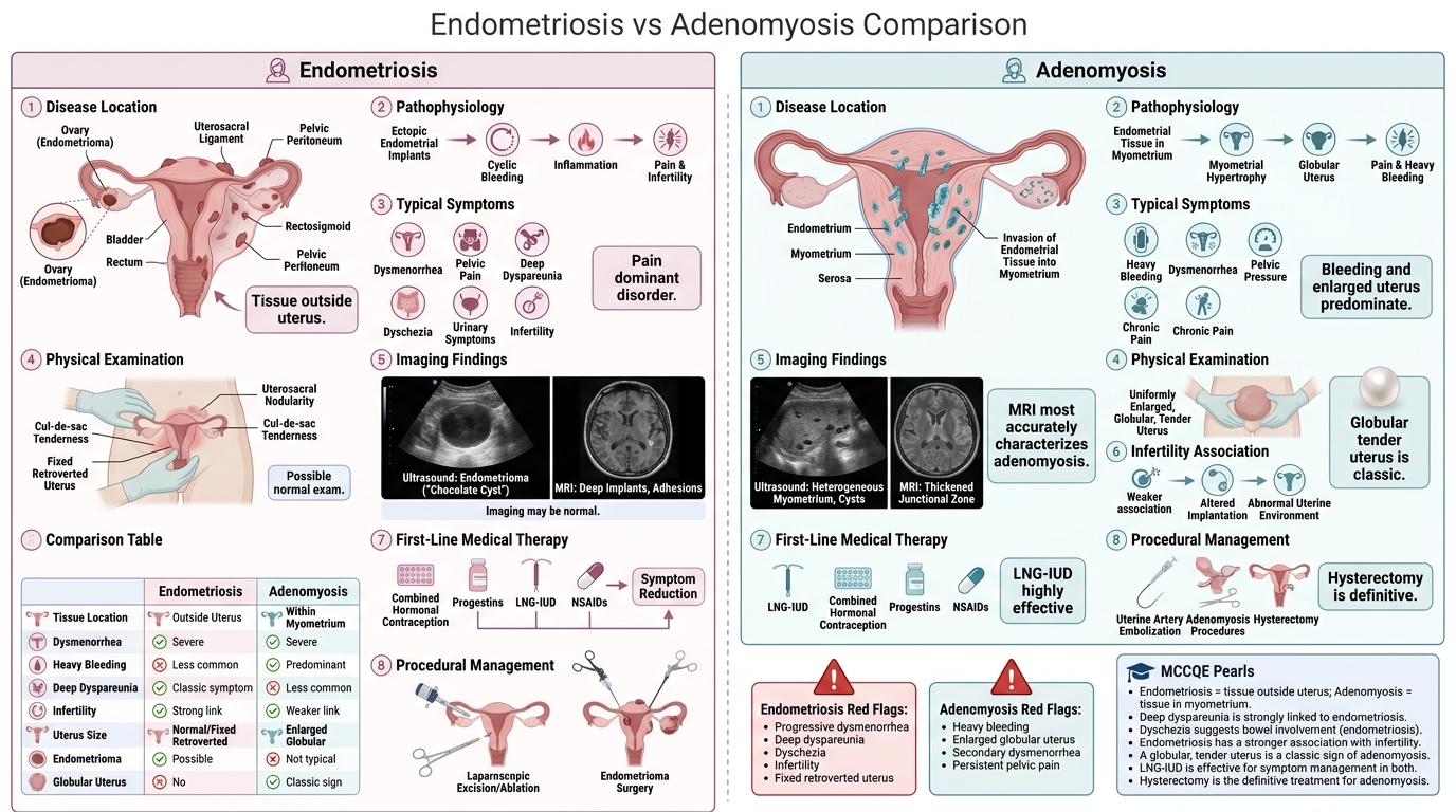 Endometriosis — clinical illustration