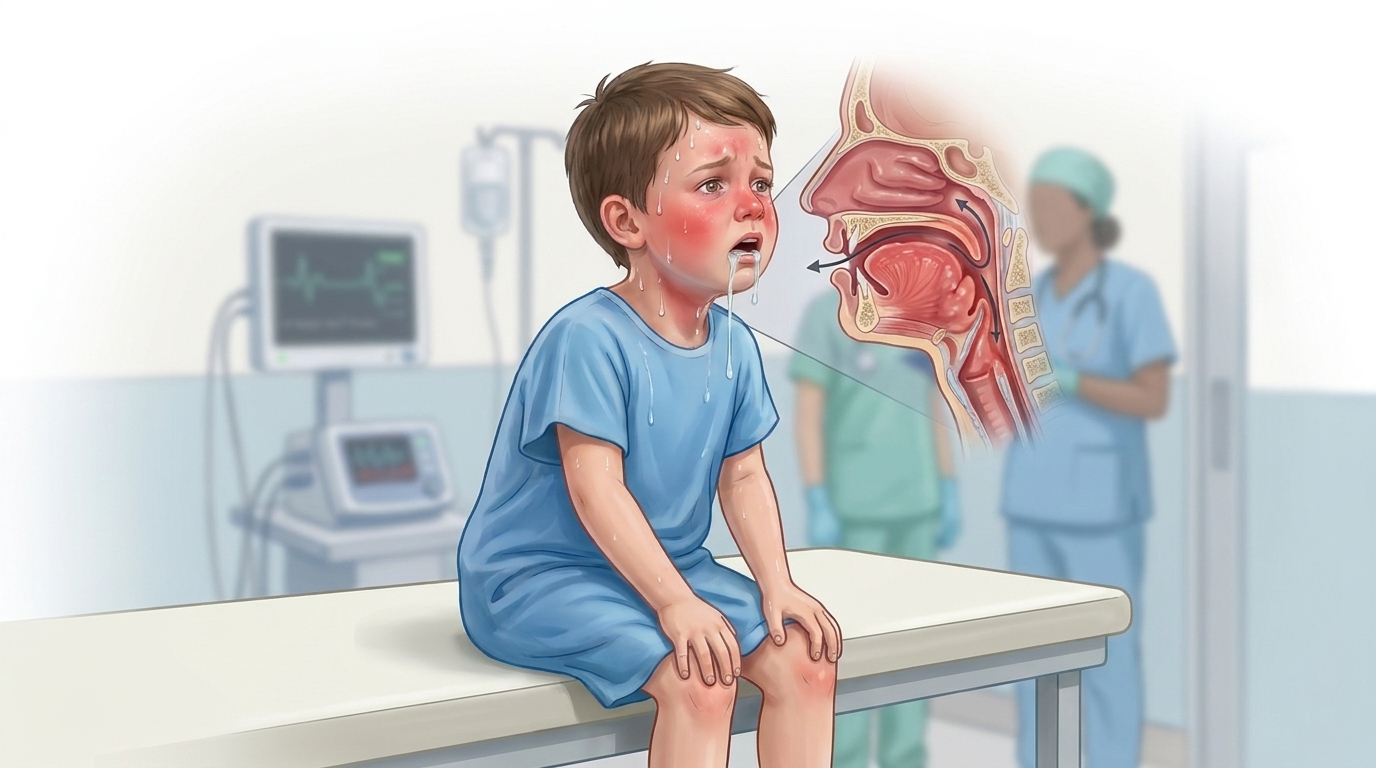 Epiglottitis — clinical illustration
