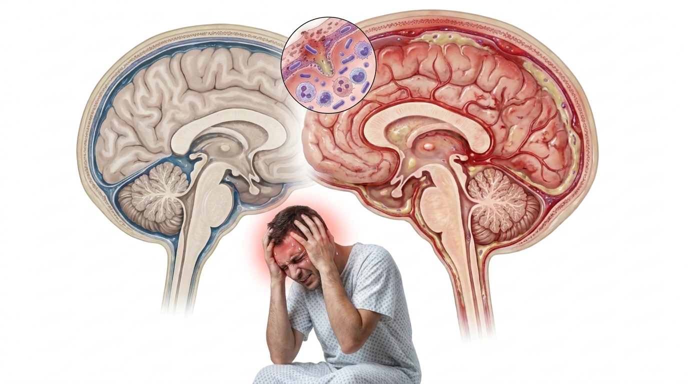 Meningitis: emergency recognition — clinical illustration