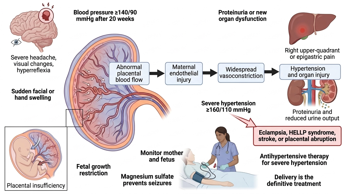Preeclampsia — clinical illustration