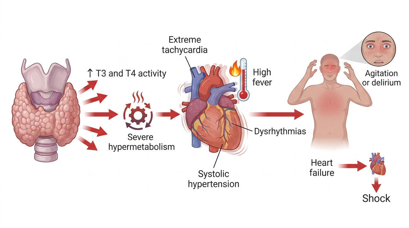 Thyroid Storm — clinical illustration