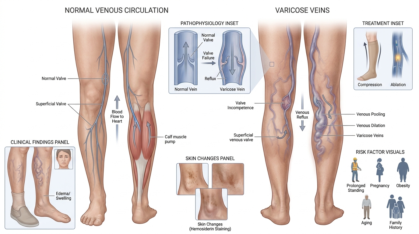 Varicose Veins — clinical illustration