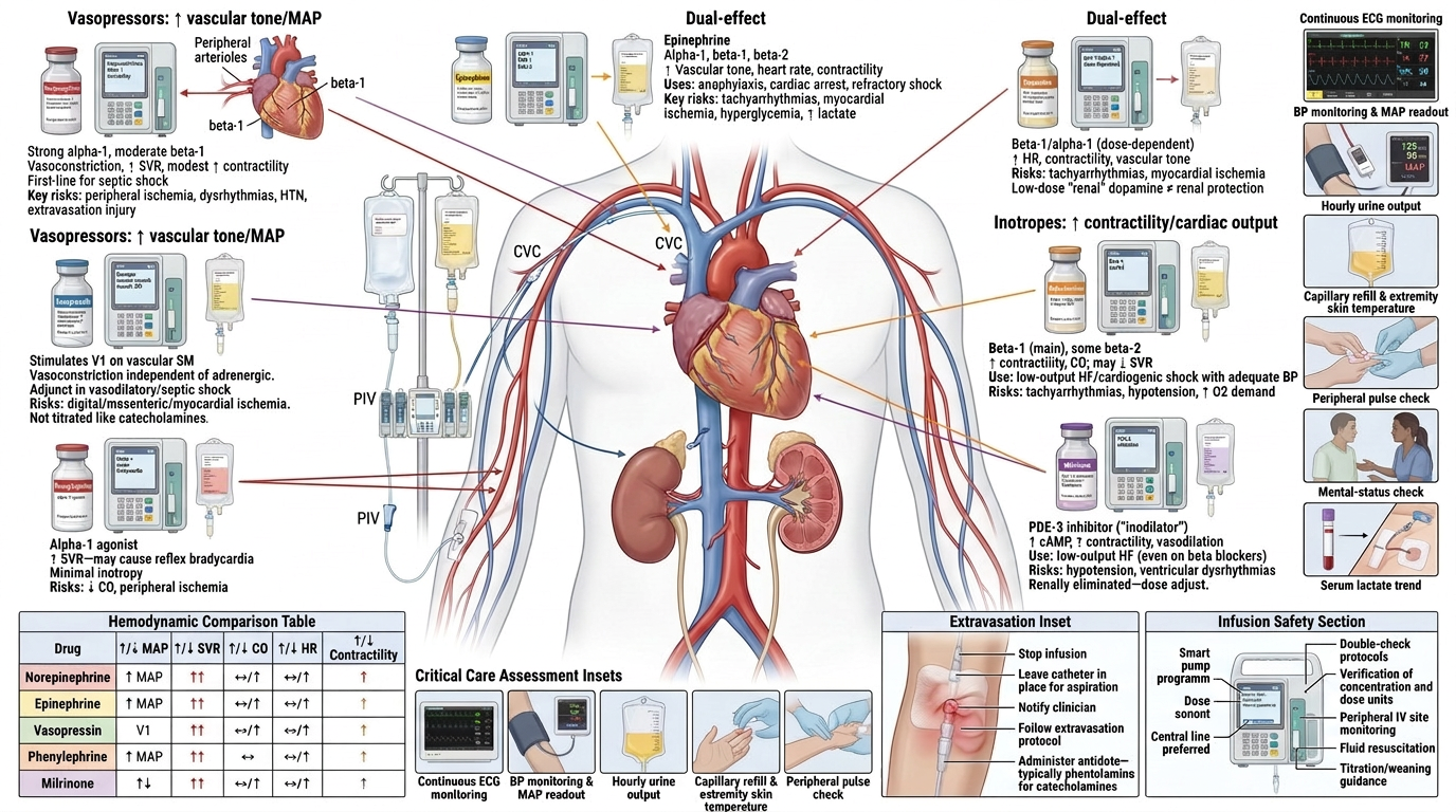Vasopressor Pharmacology — clinical illustration